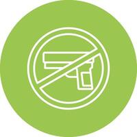 No Weapons Simple Line Sketch vector