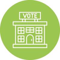 Polling Place Lined UI Illustration vector