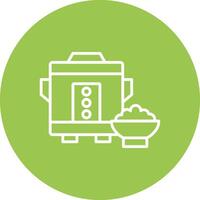 Rice Cooker Flat Styled Symbol vector