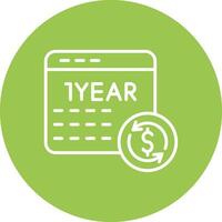 Subscription Rounded Line Illustration vector