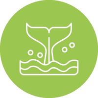 Whale Outline Graphic Design vector
