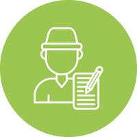 Writer Colorful Concept Art vector