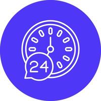24 Hour Clock Smart UI Graphic vector