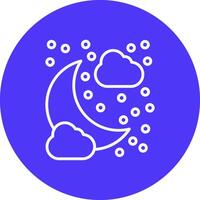 Cloudy Night Functional Flat Style vector