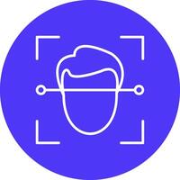 Face Scanner Vibrant UI Element vector
