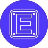Letter E Cool Tone vector
