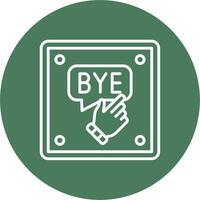 Bye Flat Line Drawing vector