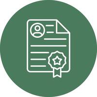 Certification Functional Flat Style vector
