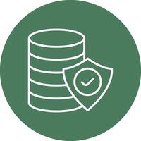 Data Security Solid Fill Design vector