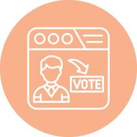 Online Voting Color Block Design vector