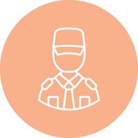 Security Man Minimal Touch Graphic vector