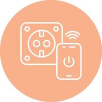 Socket Line Style Symbol vector
