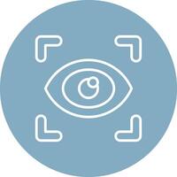 Eye Scanner Dark Theme Element vector