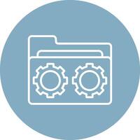 Folder Management Color Block Design vector