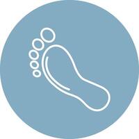 Footprint Neon Graphic Style vector