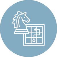 Knight Outlined App Visual vector