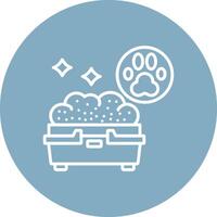 Litter Box Rounded Line Illustration vector