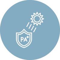 Sun Protection Thin Line Design vector