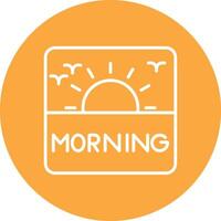 Good Morning Outlined App Visual vector