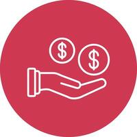Compensation Shadowed Icon Style vector