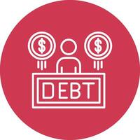 Debt Interactive Display Symbol vector