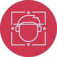 Face Scan Digital UI Element vector