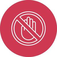No Entry Simple Line Sketch vector