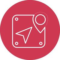 Location Outlined App Visual vector