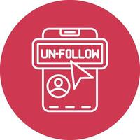Unfollow Modular UI Graphic vector