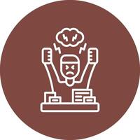 Angry Handcrafted Digital Icon vector