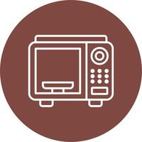 Microwave Safe Simple Line Sketch vector