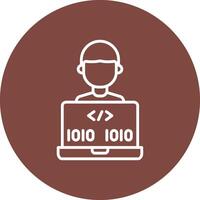Programmer Bright Flat Element vector