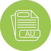 AU File Format Gradient Style Icon vector