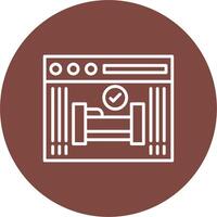 Online Booking Bright Flat Element vector