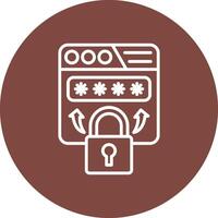 Password Dark Theme Element vector