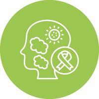 Brain Cancer Simple Line Sketch vector