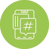 Hastag Solid Fill Design vector