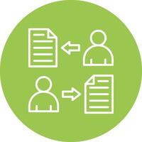 File Sharing Lined Visual Concept vector
