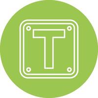 Letter T Modular UI Graphic vector