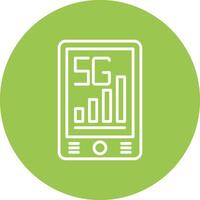 Mobile Data Minimal Outline Artwork vector