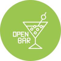 Open Bar Responsive Icon Badge vector
