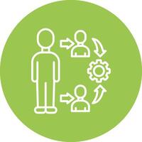 Team Management App Style Badge vector