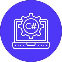 C Sharp Mono Icon Symbol vector