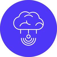 Cloud Connection Solid Fill Design vector