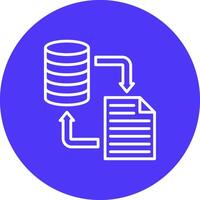 Data Transformation Clean Grid Icon vector