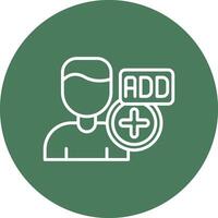 Add Friend Minimal Concept Visual vector