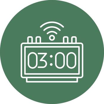 Digital Clock Web Interface Symbol vector