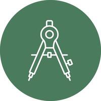 Drawing Compass Simple Line Sketch vector