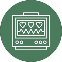 Electrocardiogram Playful Line Icon vector