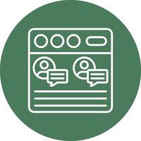 Multiple Chat Abstract Web Element vector